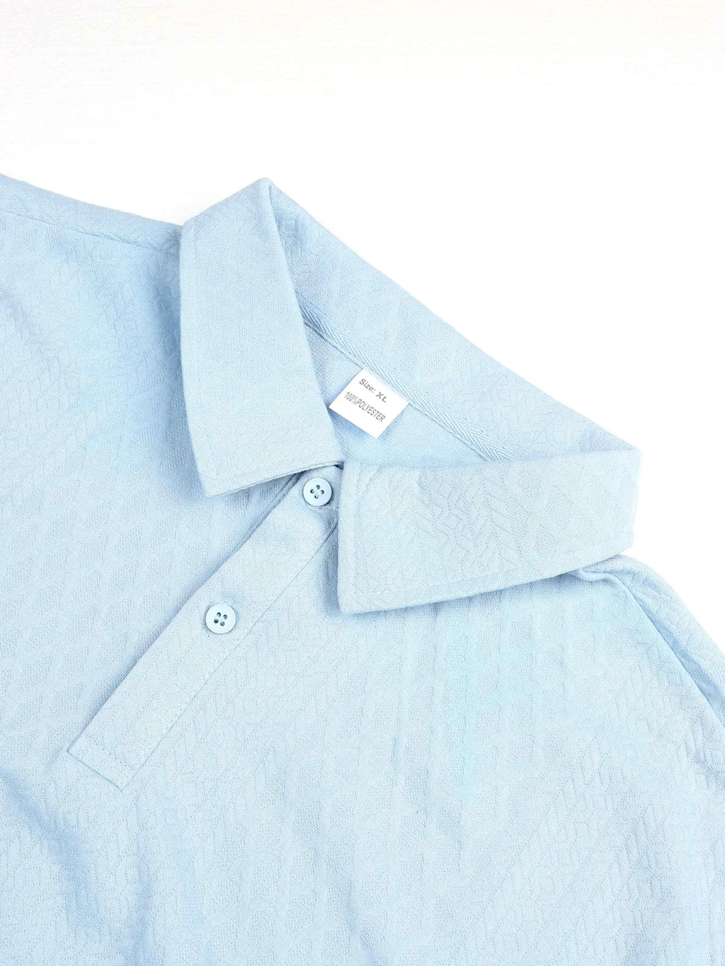 Men's Solid Polo Shirt & Shorts Set Comfortable & Breathable