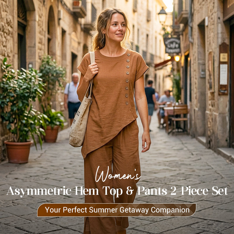Urban Asymmetric Top and Wide Pants