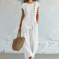Urban Asymmetric Top and Wide Pants